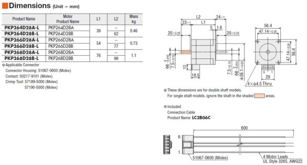 Schrittmotor PKP264D28A-L-135